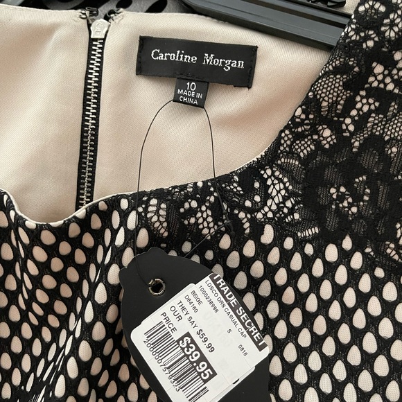 Caroline Morgan lace dress Sz 10 - Picture 3 of 3